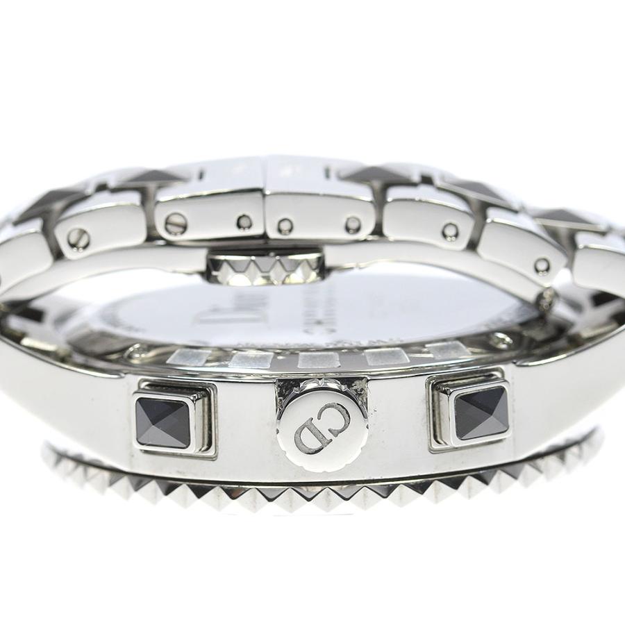 ディオール Dior CD11431E クリスタル 14P ダイヤベゼル クロノグラフ 