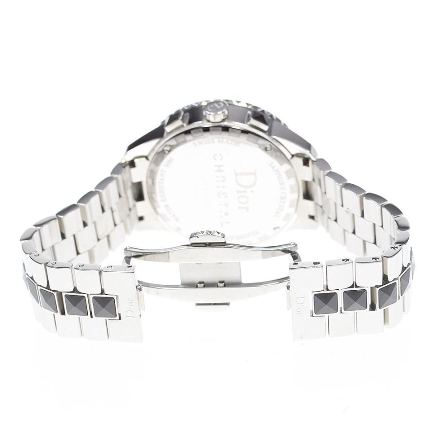 ディオール Dior CD11431E クリスタル 14P ダイヤベゼル クロノグラフ 
