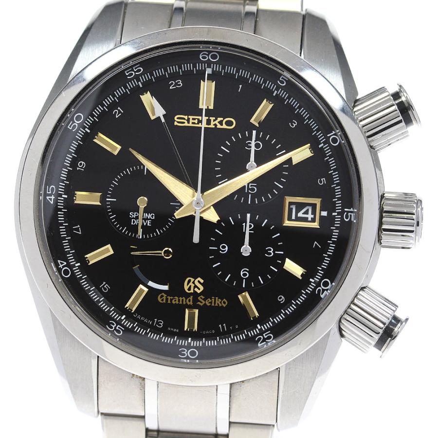 セイコー SEIKO SBGC005/9R86-0AC0 グランドセイコー クロノグラフ スプリングドライブ メンズ 良品 箱・保証書付き_933872 SEIKO（セイコー） SEIKO SBGC005/9R86-0AC0 グランドセイコー クロノ