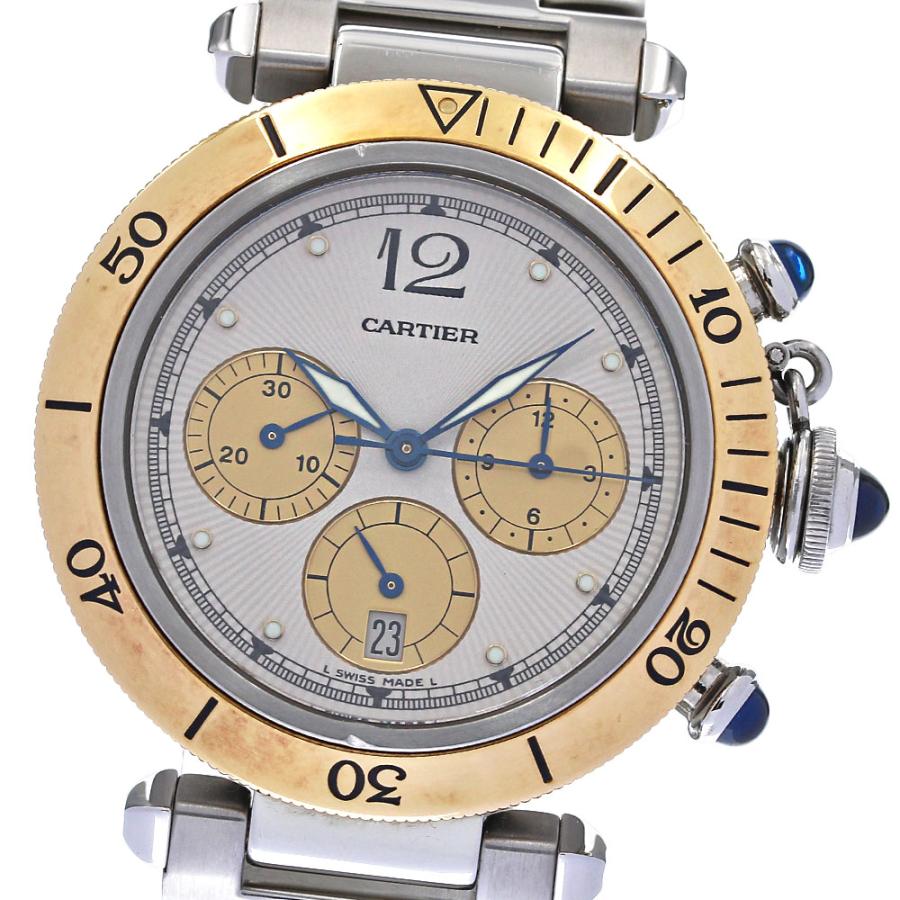 Cartier カルティエ CARTIER W31011H3 パシャ クロノグラフ YGベゼル  