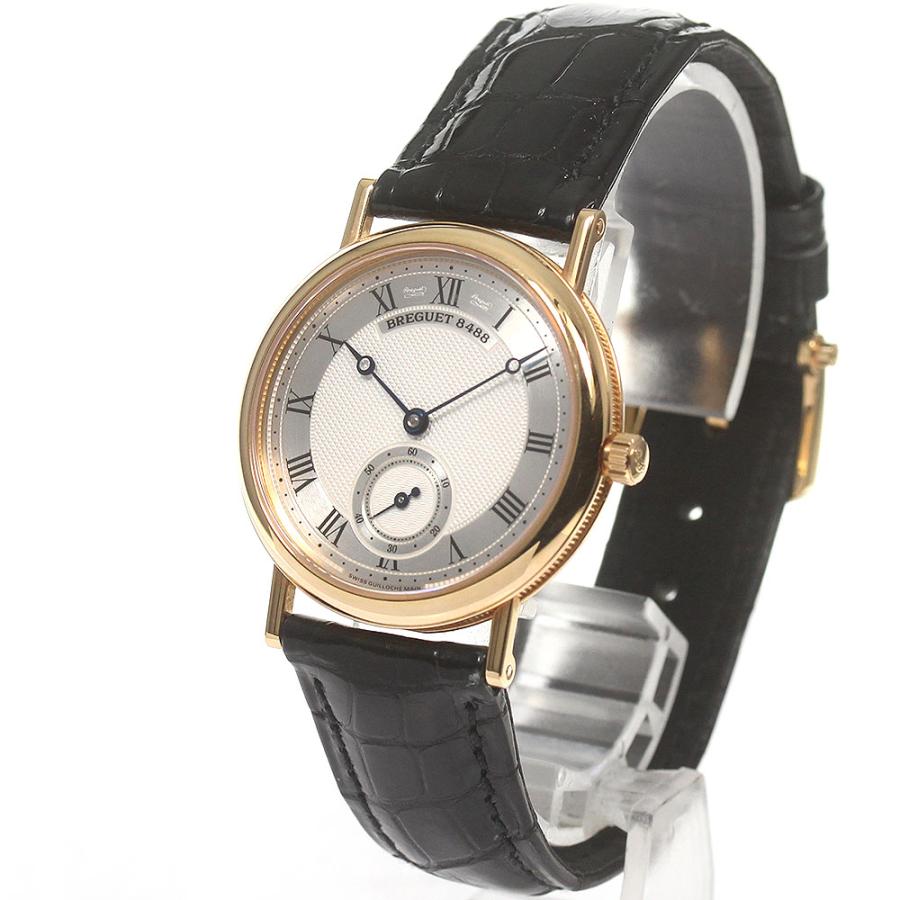 手巻きアナログ時計 クラシックデザイン ブレゲ Breguet 3297 スモールセコンド K18PG 手巻き メンズ