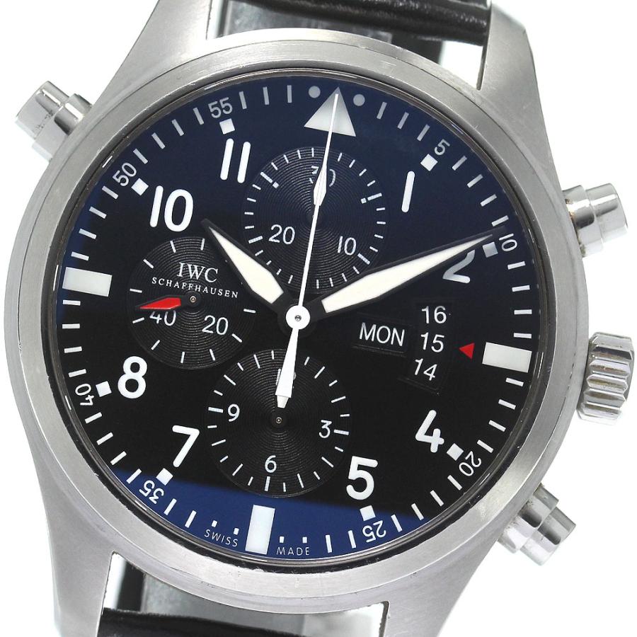 IWC IWC SCHAFFHAUSEN IW377801 パイロットウォッチ ダブルクロノグラフ デイデイト 自動巻き メンズ 良品 _969466 IWC SCHAFFHAUSEN（IWCシャフハウゼン） IWC IWC SCHAFFHAUSEN