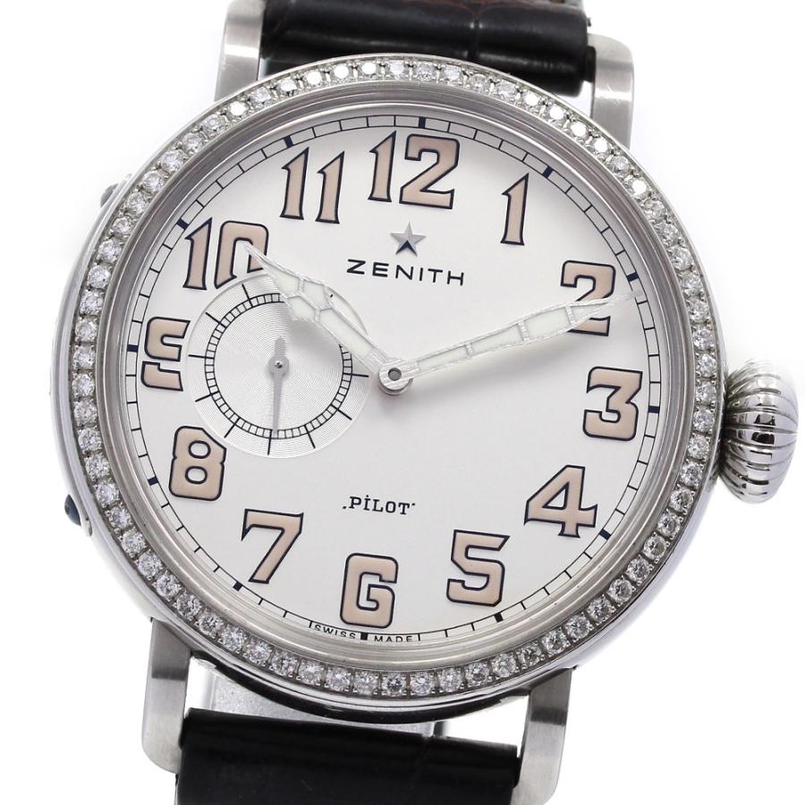 ゼニス ZENITH 16.1930.681 ヘリテージ パイロット タイプ 20 ダイヤベゼル 自動巻き レディース 保証書付き_830143 ZENITH（ゼニス） ZENITH 16.1930.681 ヘリテージ パイロット タイプ