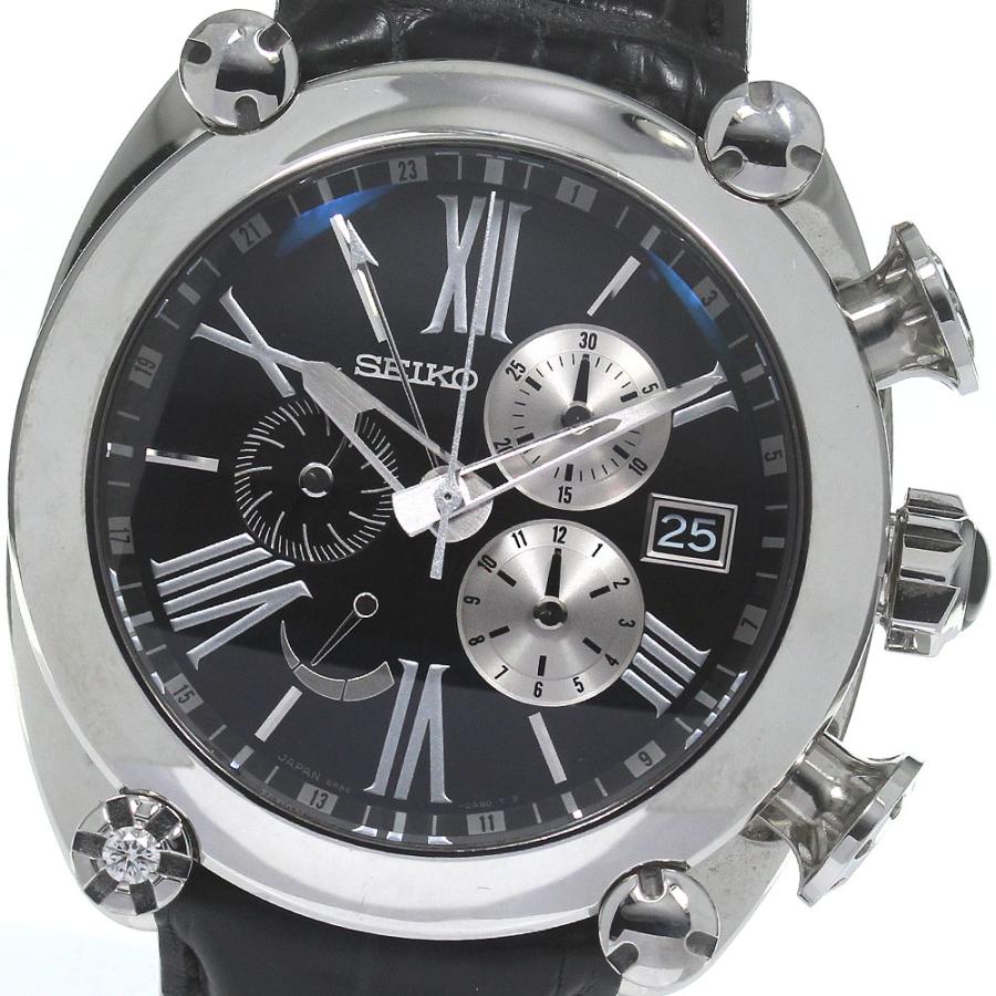 セイコー SEIKO SBLA057/5R86-0AM0 ガランテ クロノグラフ スプリングドライブ メンズ 箱・保証書付き_830780【ev10】 SEIKO（セイコー） SEIKO SBLA057/5R86-0AM0 ガランテ クロノグラフ