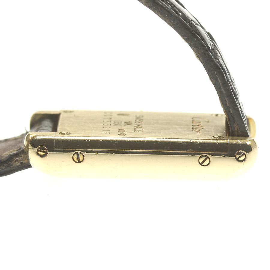 Cartier(カルティエ) 腕時計 タンクアロンジェ W1501756 レディース K18YG/アリゲーターベルト 白 Cartier（カルティエ） CARTIER W1501756 タンクアロンジェ K18YG