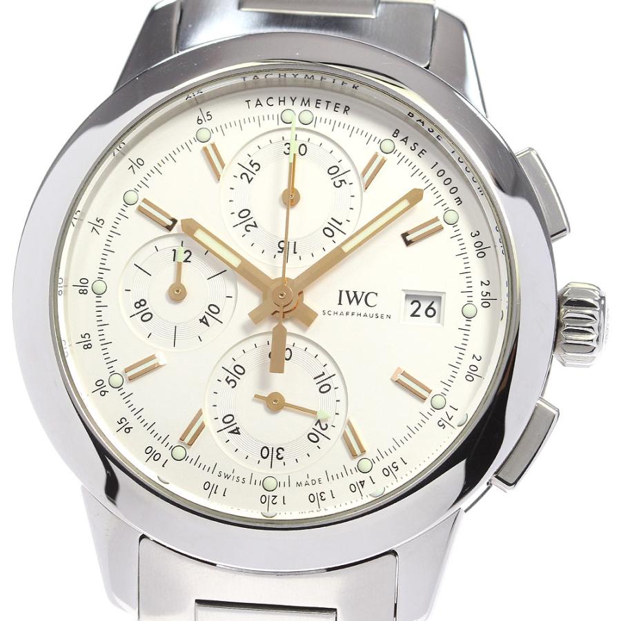 ☆良品★箱・保証書付き【IWC SCHAFFHAUSEN】IWC インヂュニア IW380801 クロノグラフ デイト 自動巻き メンズ【ev10】 IWC SCHAFFHAUSEN（IWCシャフハウゼン） IWC IWC SCHAFFHAUSEN