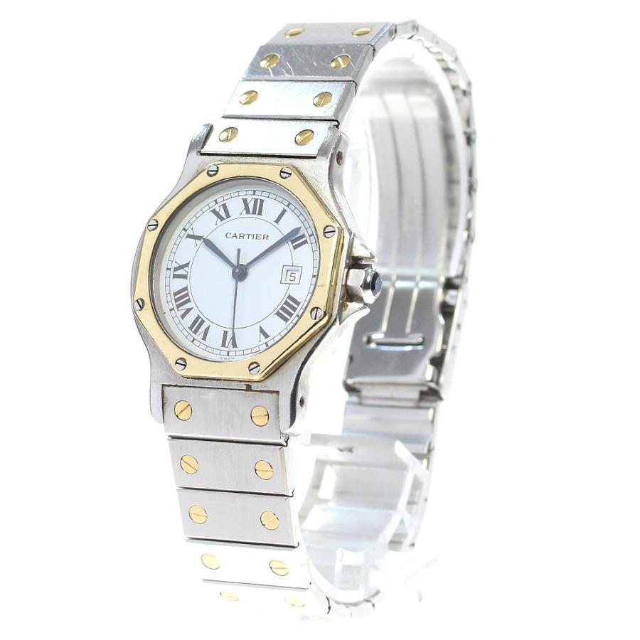 Cartier カルティエ CARTIER サントスオクタゴンLM YGベゼル デイト  