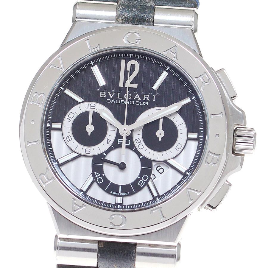 BVLGARI ブルガリ DG42SCH ディアゴノ カリブロ303 クロノグラフ 自動  