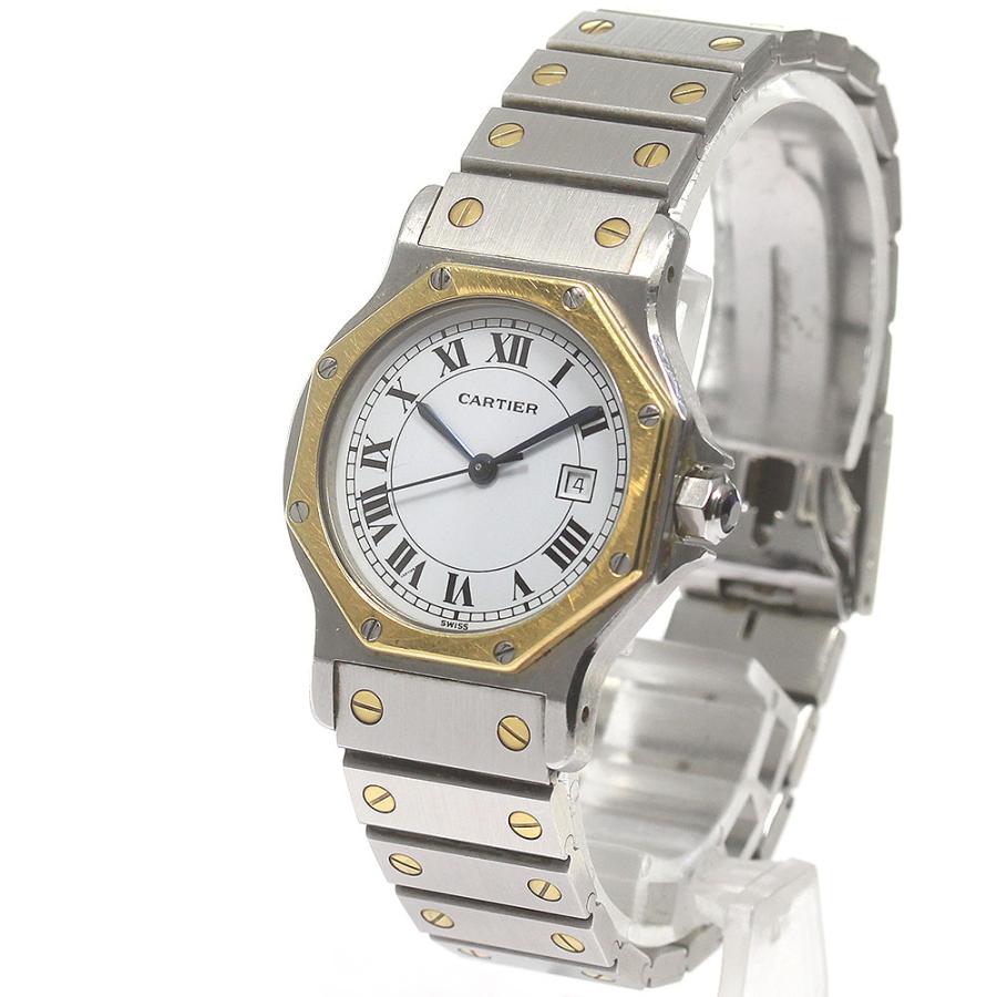 Cartier カルティエ CARTIER サントスオクタゴンLM YGベゼル デイト  