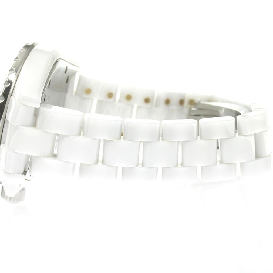シャネル CHANEL H1628 J12 白セラミック 12Pダイヤ クォーツ レディース 保証書付き_824543 シャネル J12 ホワイト セラミック 12Pダイヤ H1628 クオーツ ☆腕時計