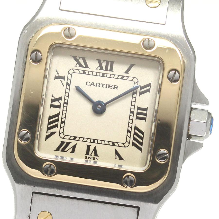 ベルト訳あり カルティエ CARTIER サントスガルベSM 自動巻き レディース _945505 Cartier（カルティエ） ベルト訳あり サントスガルベ SM デイト