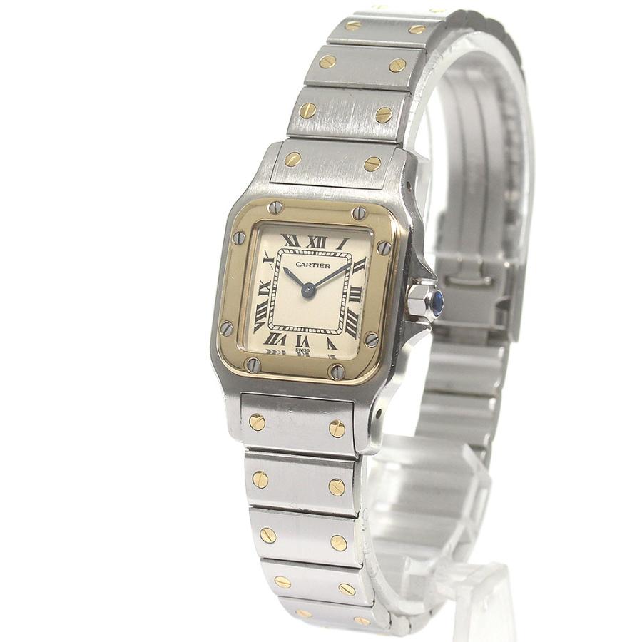 ベルト訳あり カルティエ CARTIER サントスガルベSM 自動巻き レディース _945505 Cartier（カルティエ） ベルト訳あり サントスガルベ SM デイト
