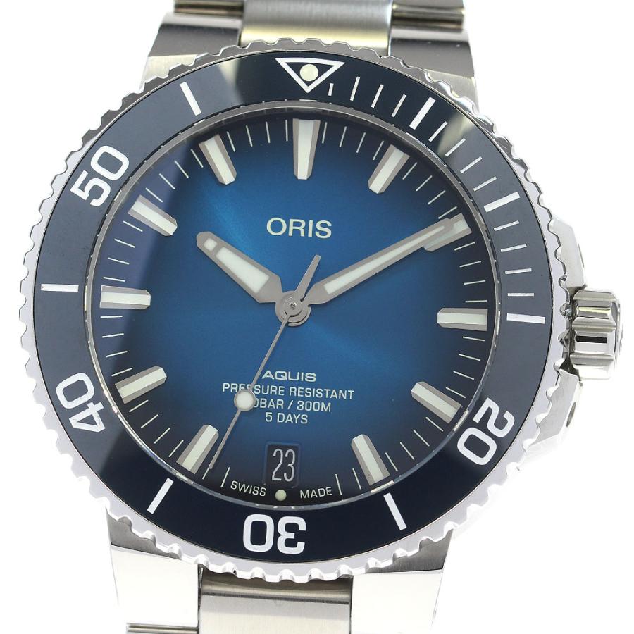 ORIS オリス 01 400 7763 4135 アクイス デイト 自動巻き メンズ 良品  