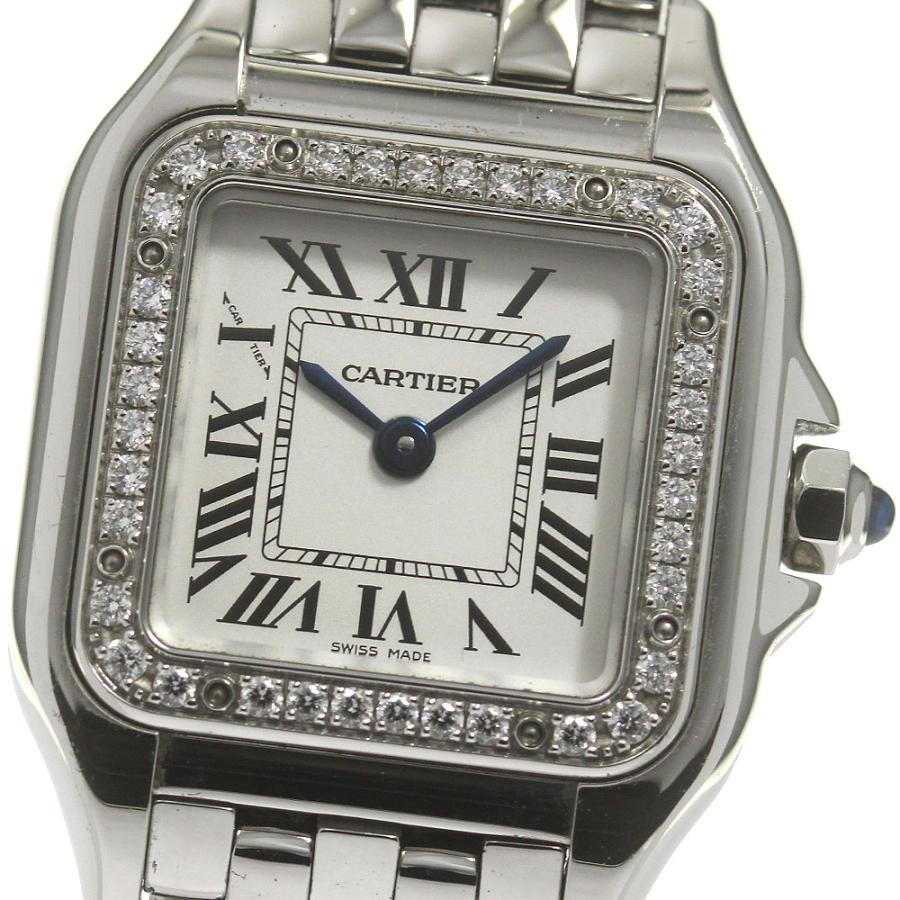 カルティエ パンテール ドゥ カルティエ SM ダイヤベゼル W4PN0007 Cartier 腕時計 シルバー文字盤 クォーツ Cartier（カルティエ） CARTIER W4PN0007 パンテール ドゥ カルティエ