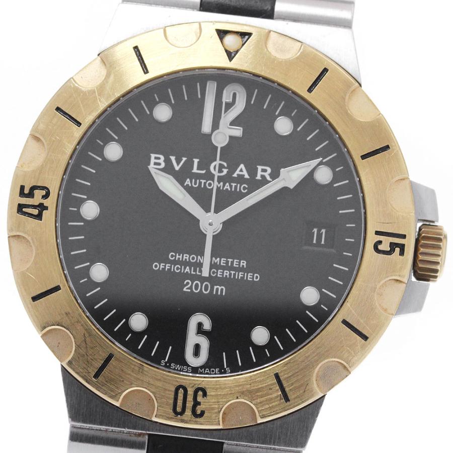 BVLGARI ブルガリ SD38SG ディアゴノ スクーバ YGコンビ デイト 自動 
