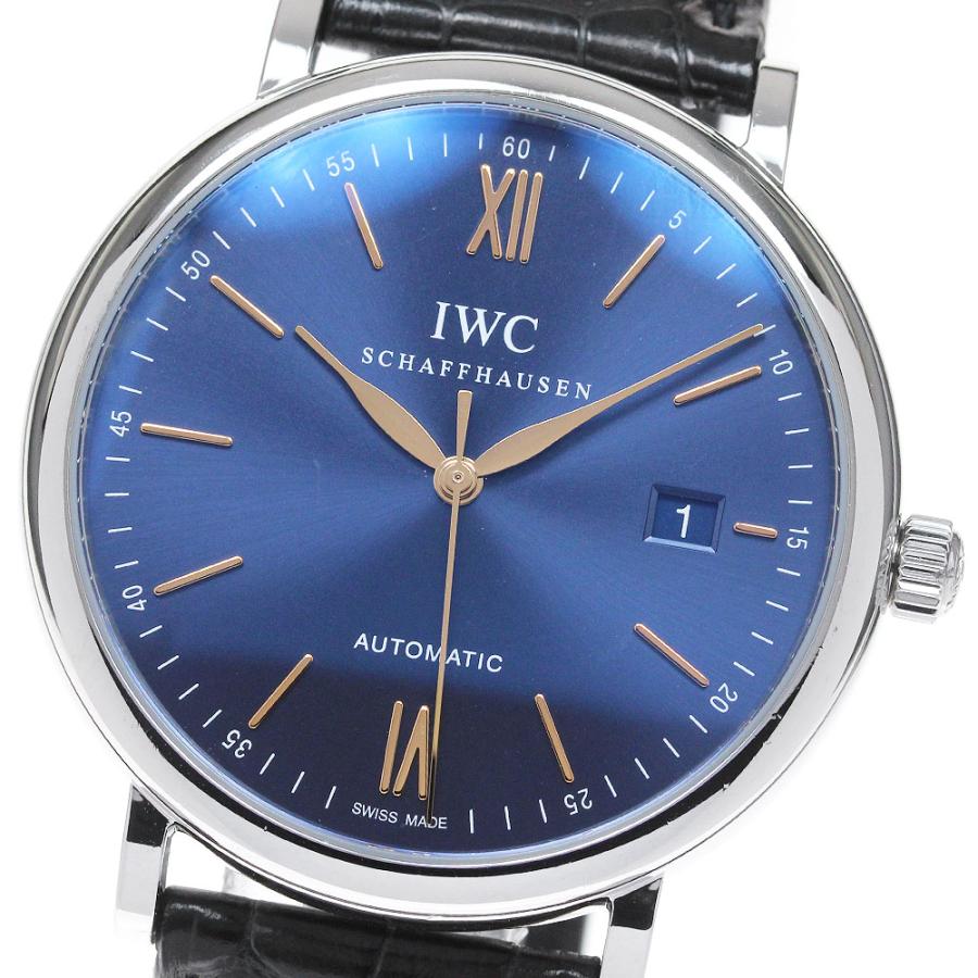IWC SCHAFFHAUSEN IW356523 ポートフィノ デイト 自動巻き メンズ 良品