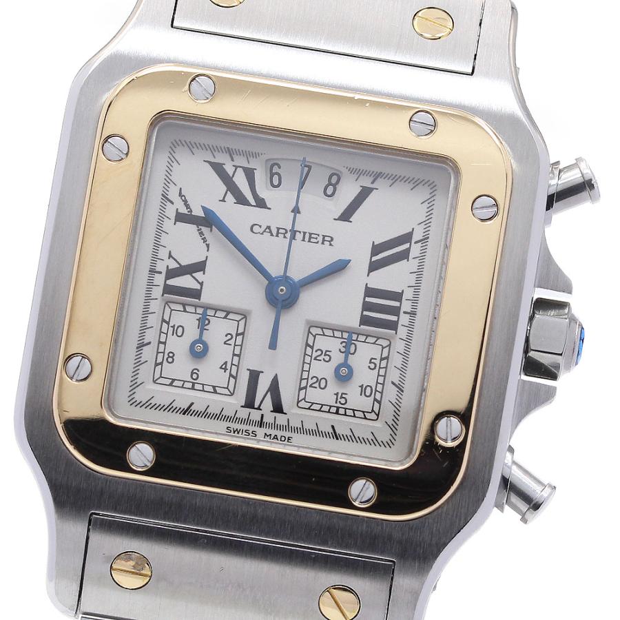 Cartier カルティエ CARTIER W20042C4 サントスガルベ LM クロノリ 