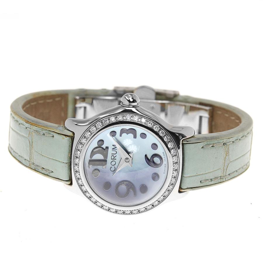 CORUM 訳あり コルム 101.151.47 バブル ダイヤベゼル クォーツ