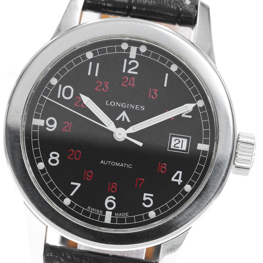 ロンジン LONGINES L2.832.4 ヘリテージ ミリタリー デイト 自動巻き メンズ 保証書付き_837822 LONGINES（ロンジン） LONGINES L2.832.4 ヘリテージ ミリタリー