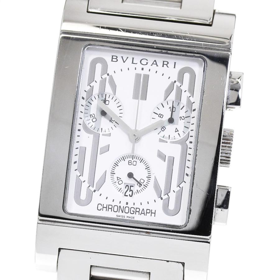 BVLGARI ブルガリ RTC49S レッタンゴロ クロノグラフ デイト クォーツ 