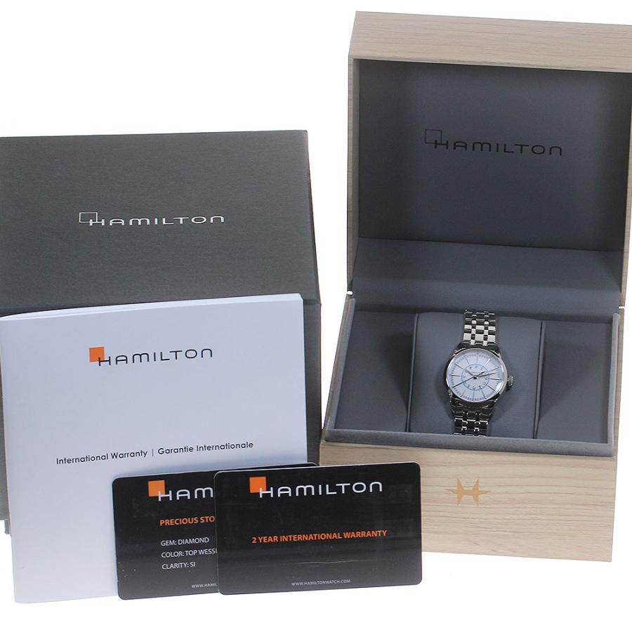 極美品 HAMILTON H403110 レイルロード 12Pダイヤ クォーツ HAMILTON ☆箱・保証書付き【HAMILTON】ハミルトン レイルロード