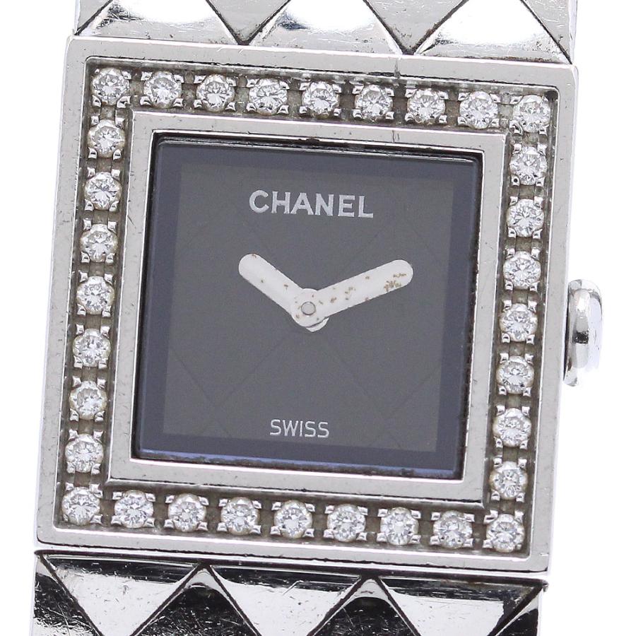 シャネル　マトラッセ　ダイヤ　クオーツ【OH済】 CHANEL（シャネル） 訳あり マトラッセ ダイヤベゼル クォーツ