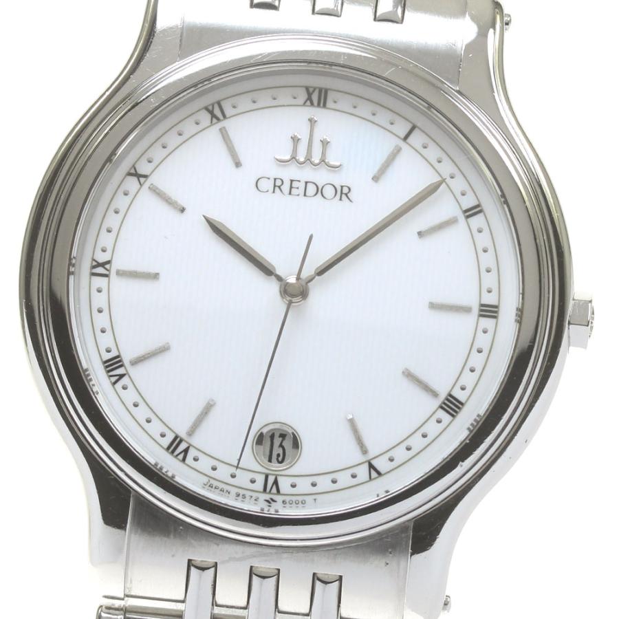 セイコーCRIDOR 腕時計 SEIKO セイコー 9572-6000 クレドール デイト クォーツ メンズ
