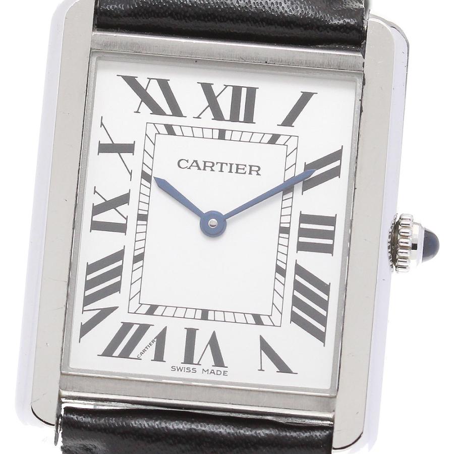 タンクソロ LM クォーツ WSTA0028 タンクソロ LM WSTA0028 シルバー カルティエ CARTIER メンズ