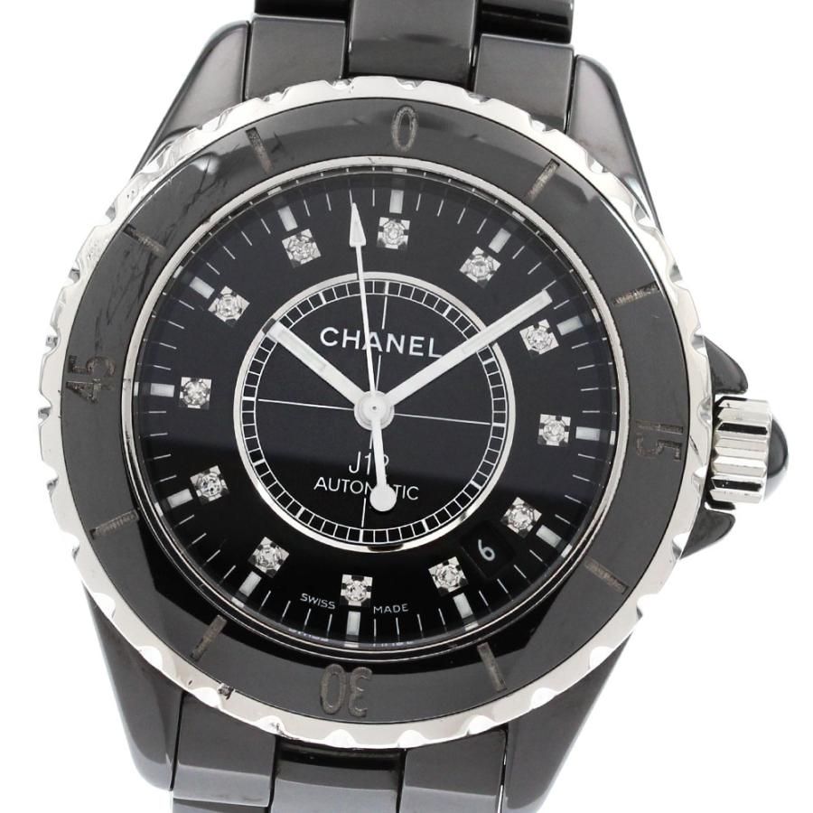 CHANEL シャネル J12 H1626 38㎜ 12Pダイヤモンド 自動巻き CHANEL シャネル J12 38 H1626 海外並行ギャランティーカード付き