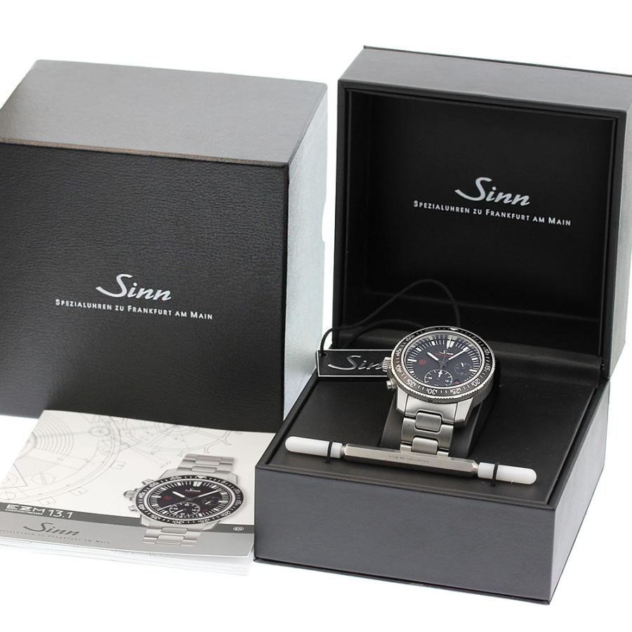 ジン Sinn 613.EZM13 クロノグラフ デイト 自動巻き メンズ 良品 箱  