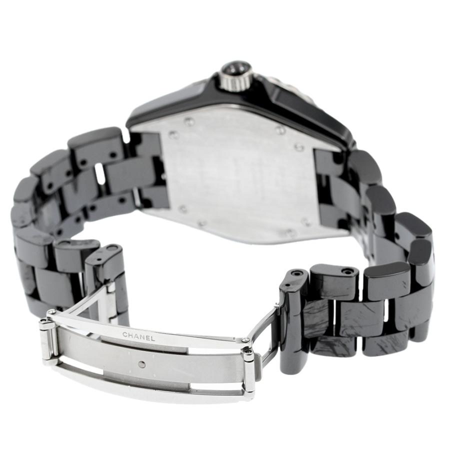 CHANEL シャネル H1417 J12 黒セラミック デイト ブラックダイヤベゼル 