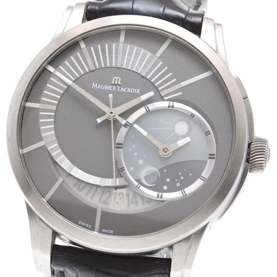 モーリスラクロア MAURICE LACROIX PT6108 ポントス オフセンター GMT デイト 自動巻き メンズ 保証書付き_842721 モーリス・ラクロア（Maurice Lacroix） MAURICE LACROIX PT6108