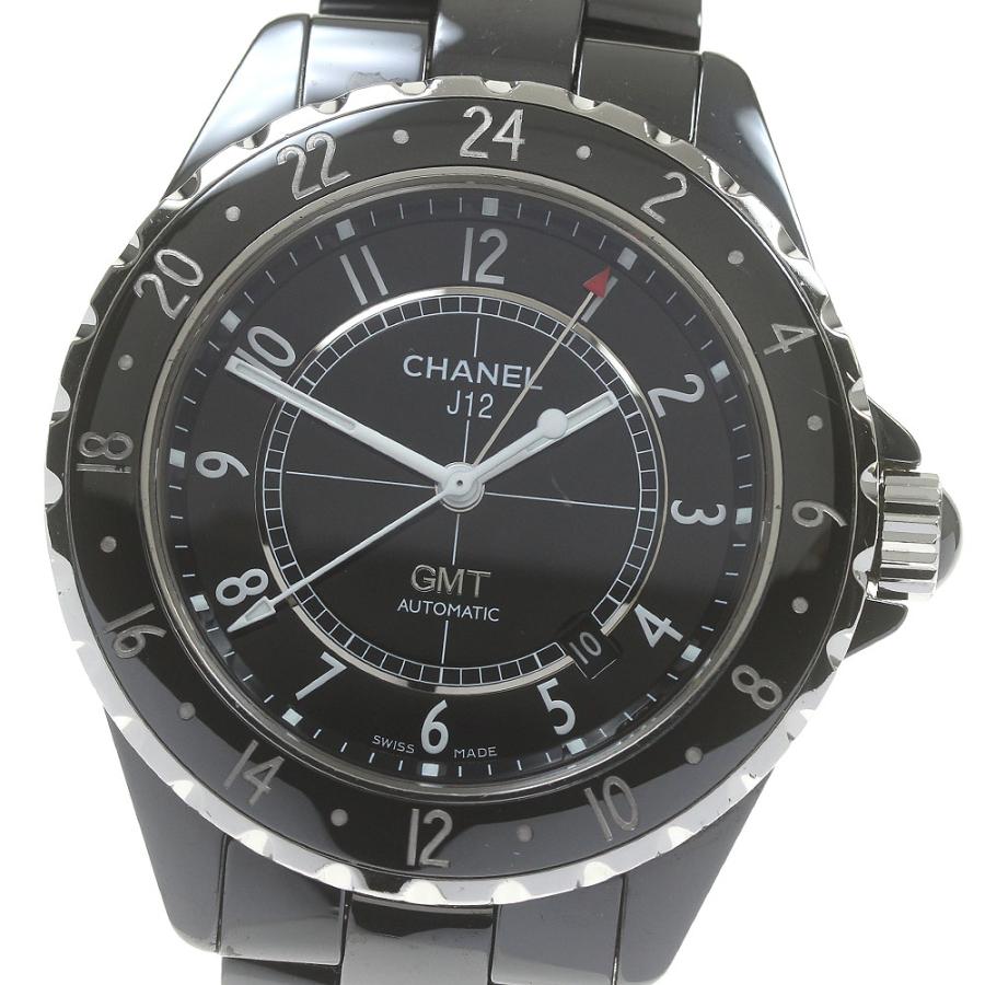 CHANEL（シャネル） CHANEL H2012 J12 GMT ブラックセラミック 自動巻き メンズ 保証書付き_842762 ...