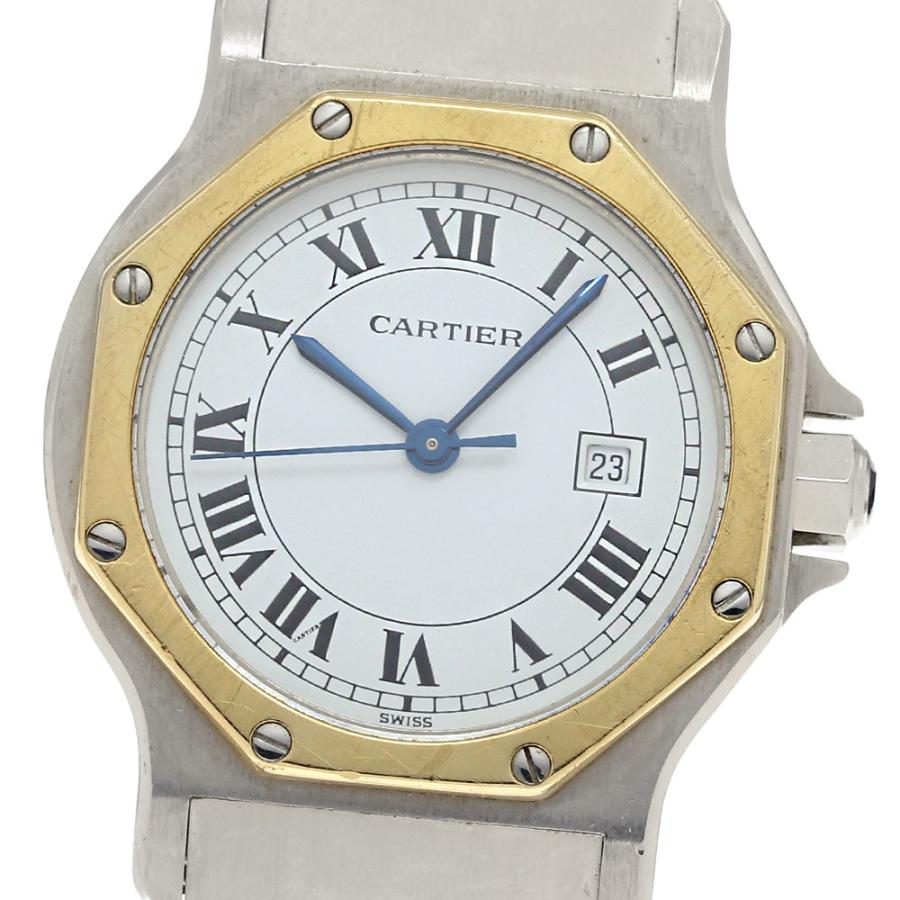 Cartier 訳あり カルティエ CARTIER サントスオクタゴンLM YGベゼル 
