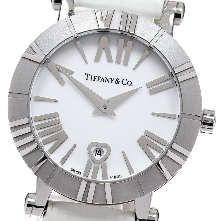 TIFFANY&Co. ティファニー ウォッチ アトラスドーム 時計 Z1300.11.11A20A71A 腕時計
 ステンレス/レザー ホワイト クオーツ ホワイト文字盤 レディース【中古】【473】 TIFFANY&Co.（ティファニー） TIFFANY&Co. Z1300.11.11A20A71A