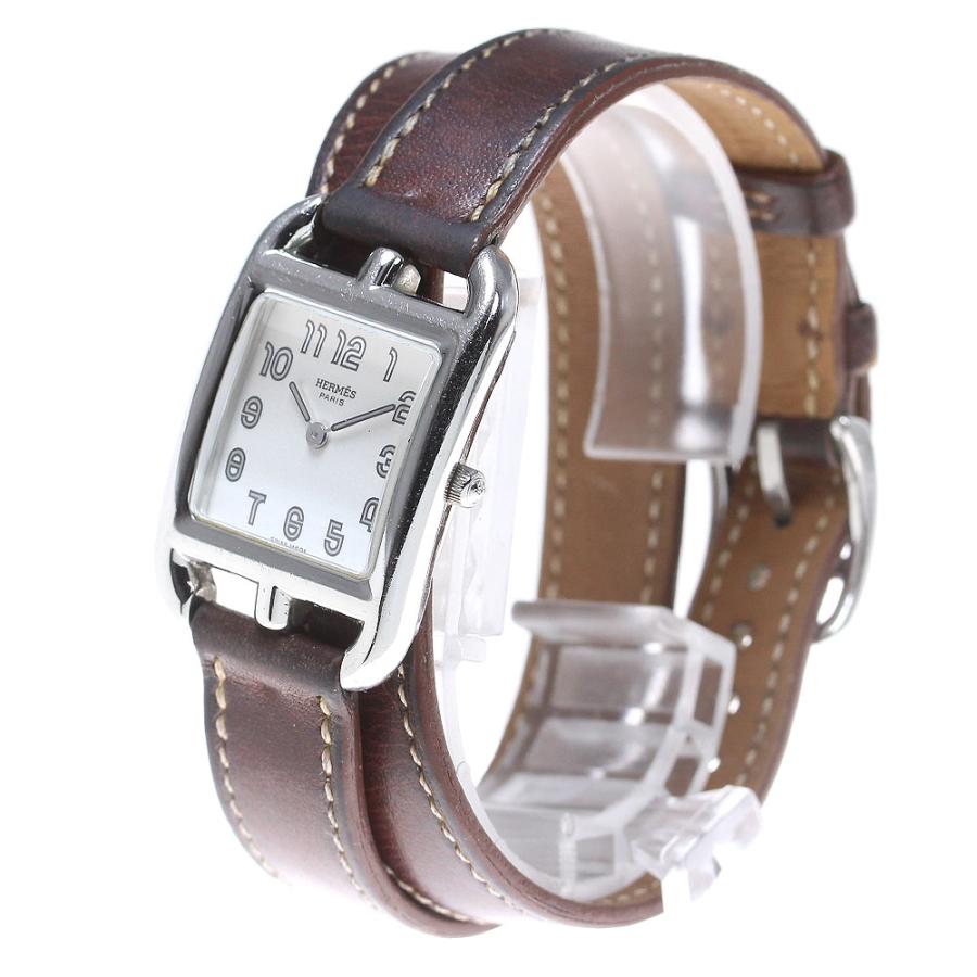 美品 エルメスHERMES ケープコッド ドゥブルトゥールCC1.210 エルメスケープコッド ドゥブルトゥール レディース 腕時計 CC1