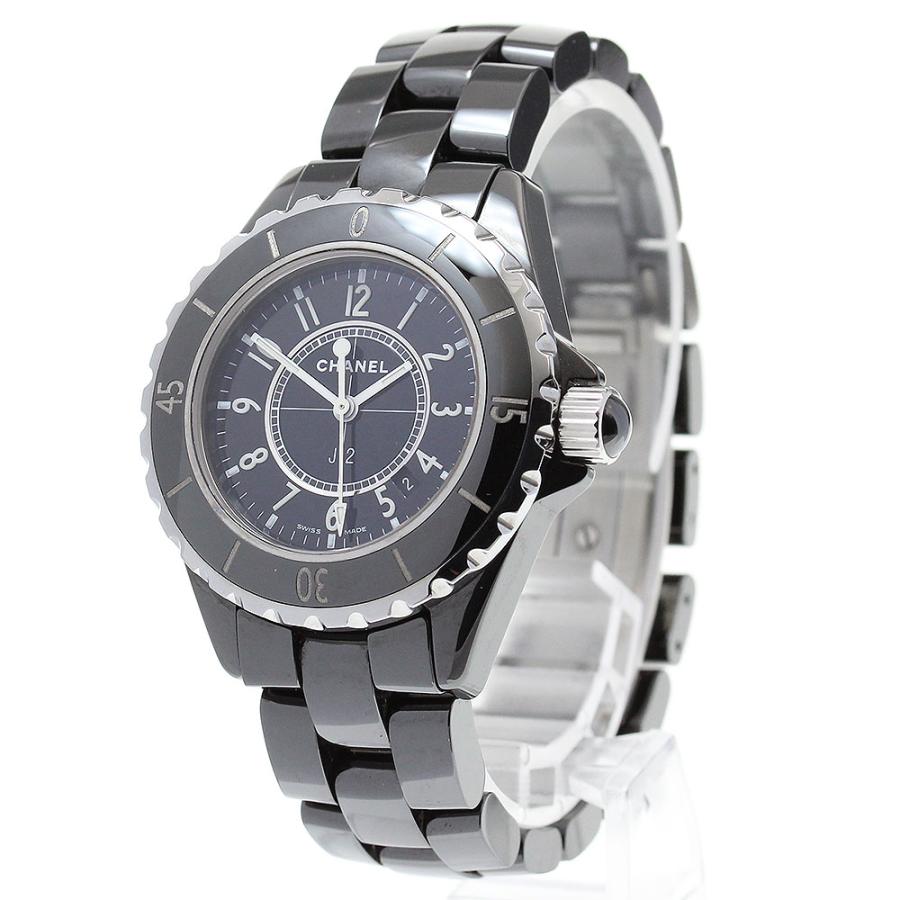 シャネル CHANEL H0682 J12 黒セラミック 33MM クォーツ レディース 良品 _923176 CHANEL（シャネル） CHANEL H0682 J12 黒セラミック デイト クォーツ