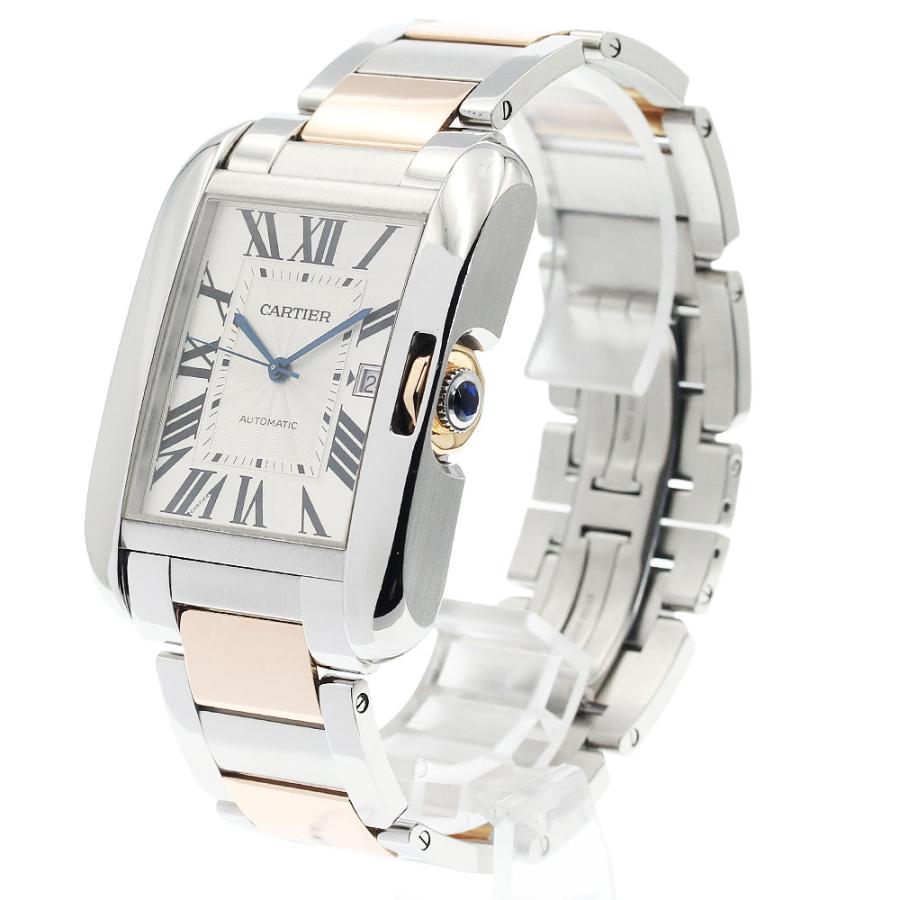 カルティエ CARTIER W5310006 タンクアングレースXL デイト PGコンビ 自動巻き メンズ _849485 Cartier（カルティエ） CARTIER W5310006 タンクアングレースXL デイト