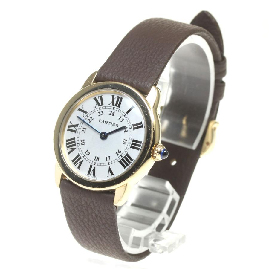 カルティエ CARTIER W6700355 ロンドソロ SM K18YG クォーツ レディース 良品 保証書付き_906010 Cartier（カルティエ） CARTIER W6700355 ロンドソロ SM K18YGコンビ
