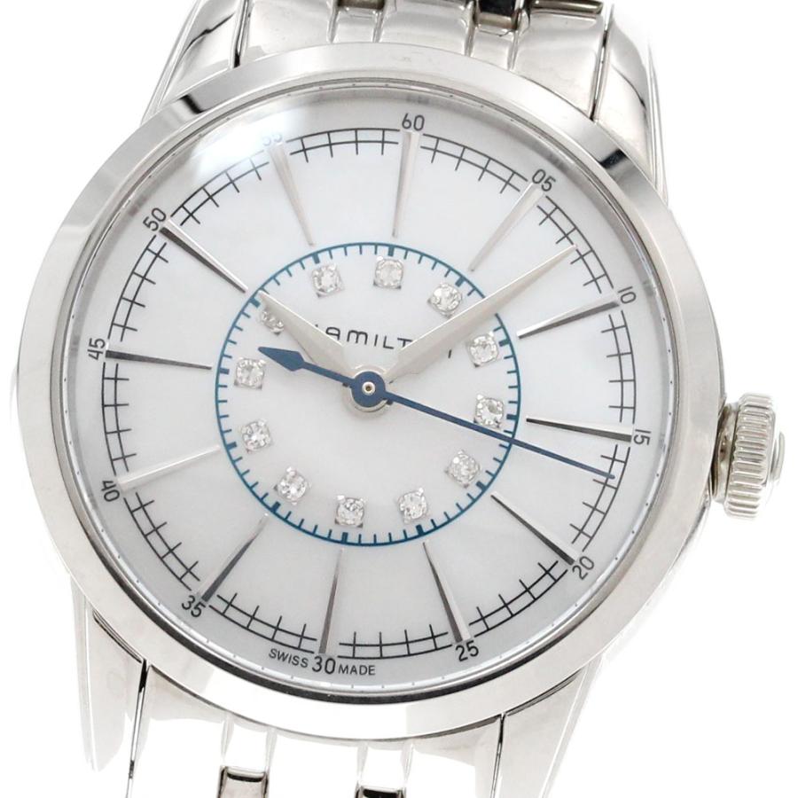 ハミルトン HAMILTON H403110 レイルロード 12Pダイヤ クォーツ レディース 美品 保証書付き_850170 HAMILTON（ハミルトン） HAMILTON H403110 レイルロード 12Pダイヤ