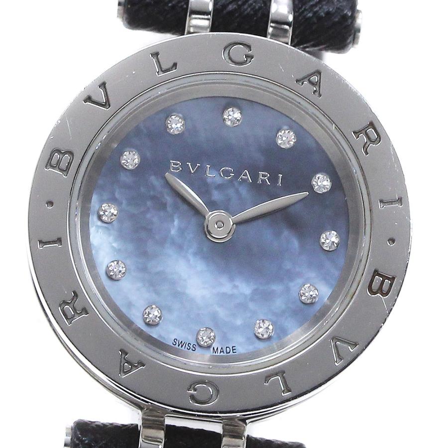 BVLGARIブルガリ BZ23S B-zero1 12Pダイヤ バングル美品 BVLGARI ブルガリ BZ23S B-ZERO1 12Pダイヤ クォーツ レディース