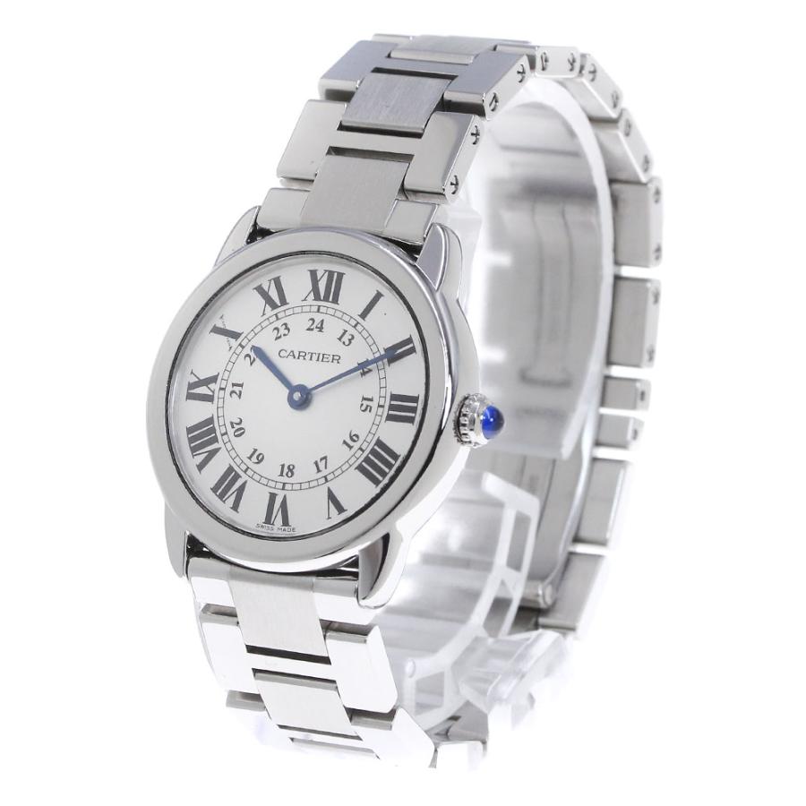 ☆美品★保証書付き【CARTIER】カルティエ ロンドソロSM W6701004 クォーツ レディース_717004 W6701004 シルバー Cartier（カルティエ）ロンドソロ ドゥカルティエ