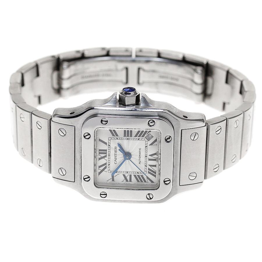 カルティエ CARTIER W20054D6 サントスガルベ SM デイト 観音バックル 自動巻き レディース _952423 カルティエ サントス ガルベ SM W20054D6 シルバー レディース 時計