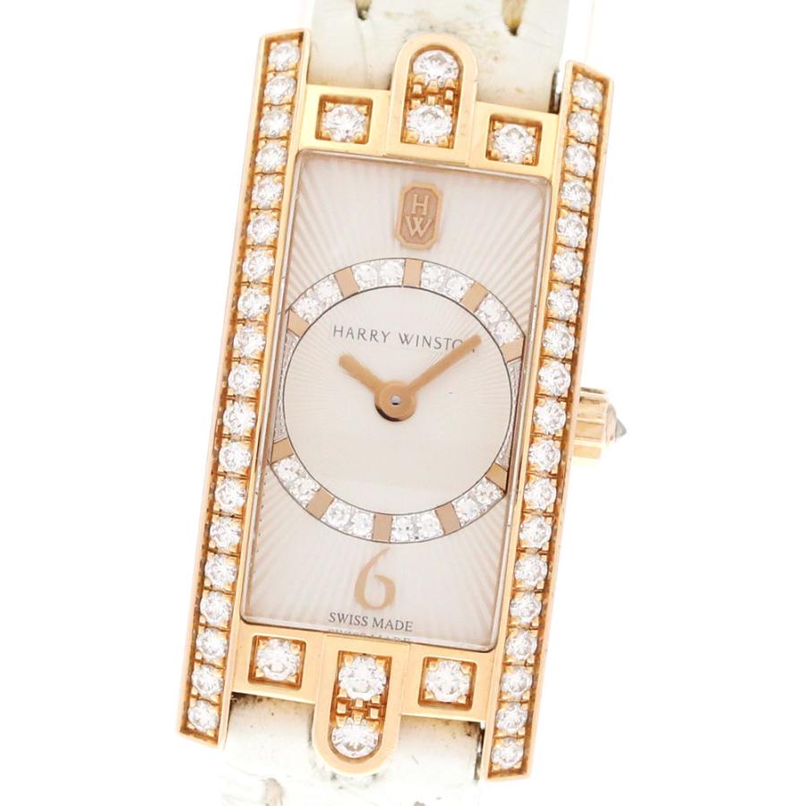 ハリーウィンストン HARRY WINSTON AVCQHM16RR037 アヴェニューCミニ K18PG ダイヤベゼル クォーツ レディース 箱・保証書付き_861658 ハリーウィンストン HARRY WINSTON AVCQHM16RR037 アヴェニューCミニ