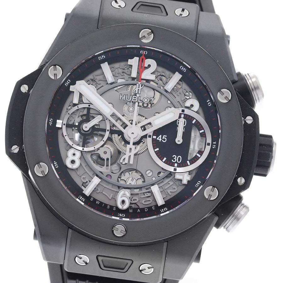 ウブロ HUBLOT 441.CI.1170.RX ビッグバン ウニコ ブラックマジック 自動巻き メンズ 美品 メーカーOH済み_861837 HUBLOT（ウブロ） HUBLOT 441.CI.1170.RX ビッグバン ウニコ ブラック