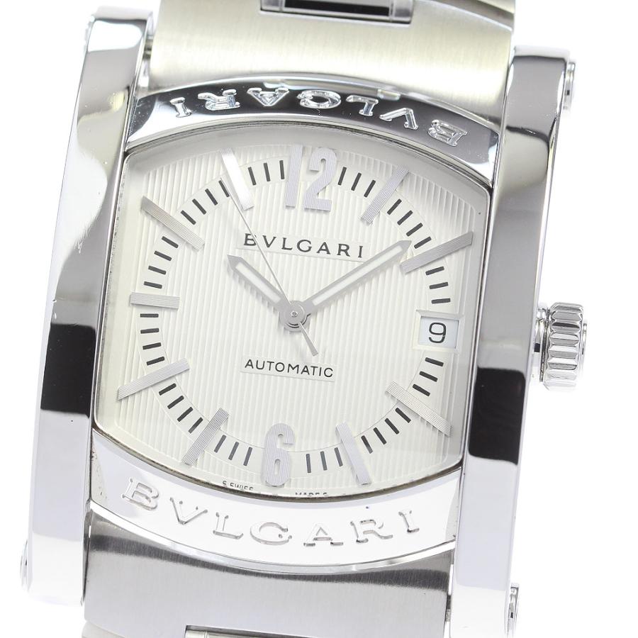 ブルガリ アショーマ AA44S 自動巻き シルバー メンズ 腕時計 銀座限定品 BVLGARI ブルガリ AA44S アショーマ デイト 銀座限定 自動巻き メンズ
