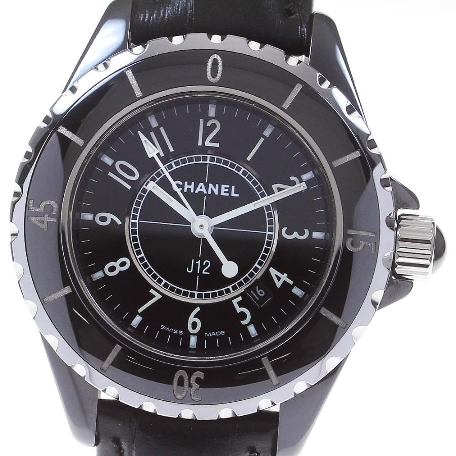 シャネル CHANEL H0680 J12 黒セラミック デイト クォーツ レディース 良品 _946907 CHANEL（シャネル） CHANEL H0680 J12 黒セラミック デイト クォーツ