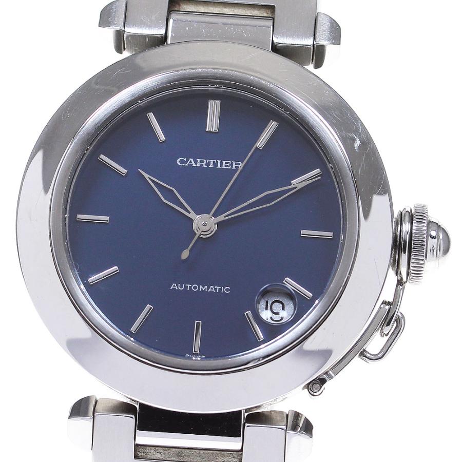 カルティエ Cartier パシャC W31014M7 ネイビー SS 自動巻き ユニセックス 腕時計 Cartier（カルティエ） CARTIER W31014M7 パシャC デイト 自動巻き
