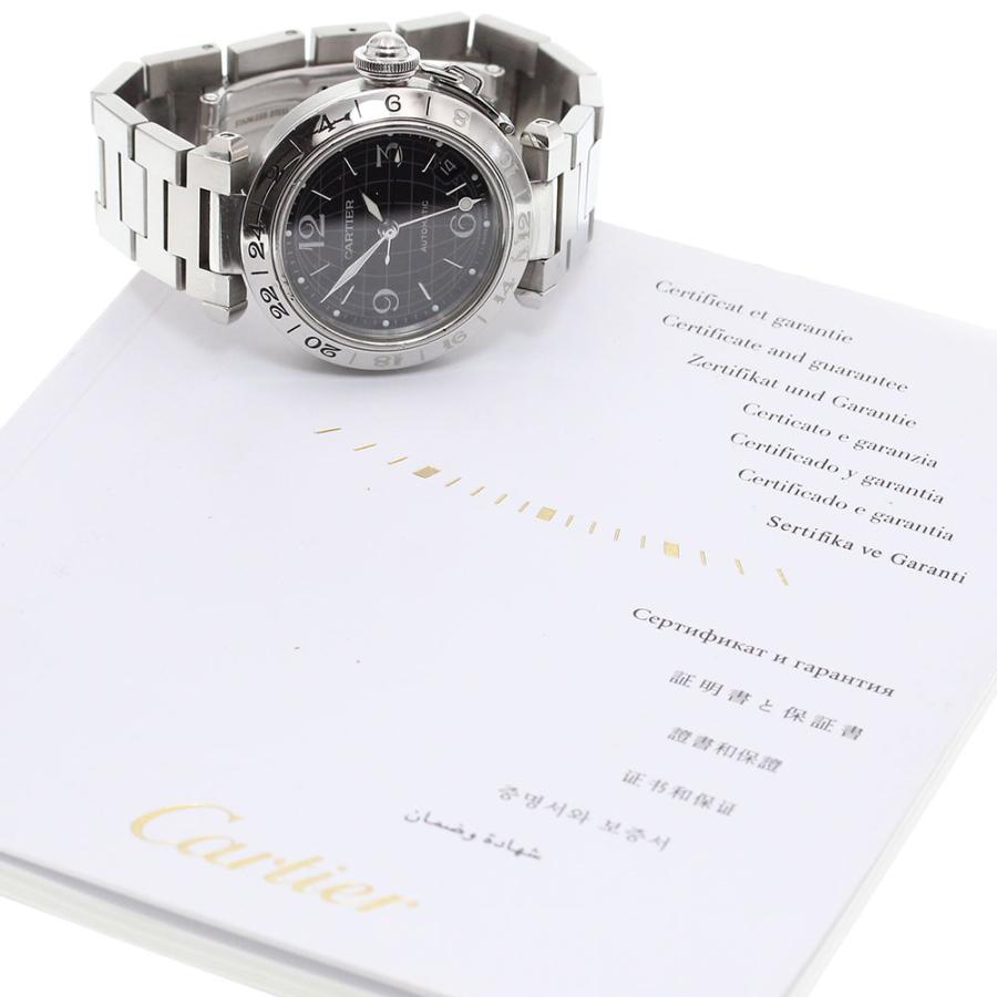 美品　カルティエ パシャC メリディアンW31079M7 W31079M7 ブラック Cartier（カルティエ）パシャC GMT