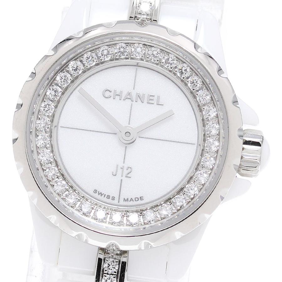 シャネル CHANEL H5238 J12 XS 白セラミック ブレスダイヤ クォーツ レディース 良品 _866177 CHANEL（シャネル） CHANEL H5238 J12 XS 白セラミック ブレスダイヤ